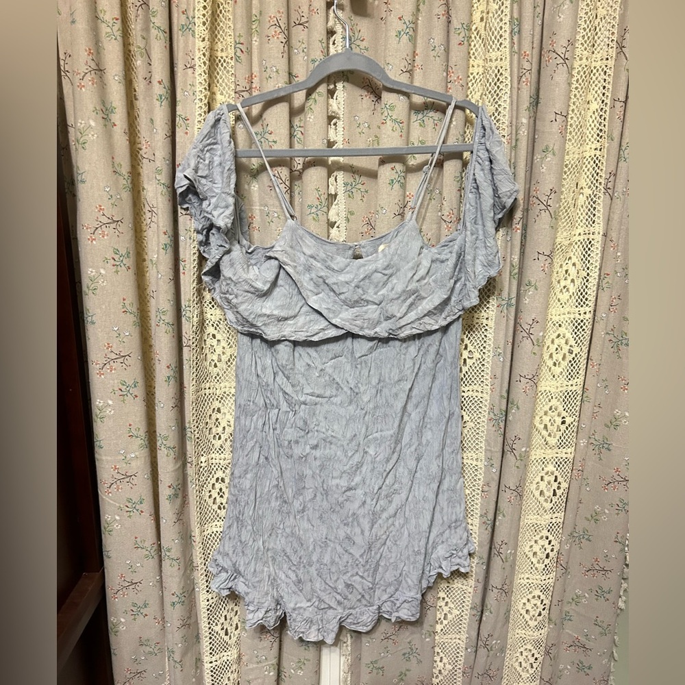3/$30 I. Madeline Linen Blend Off-Shoulder Mini Dress Size M
